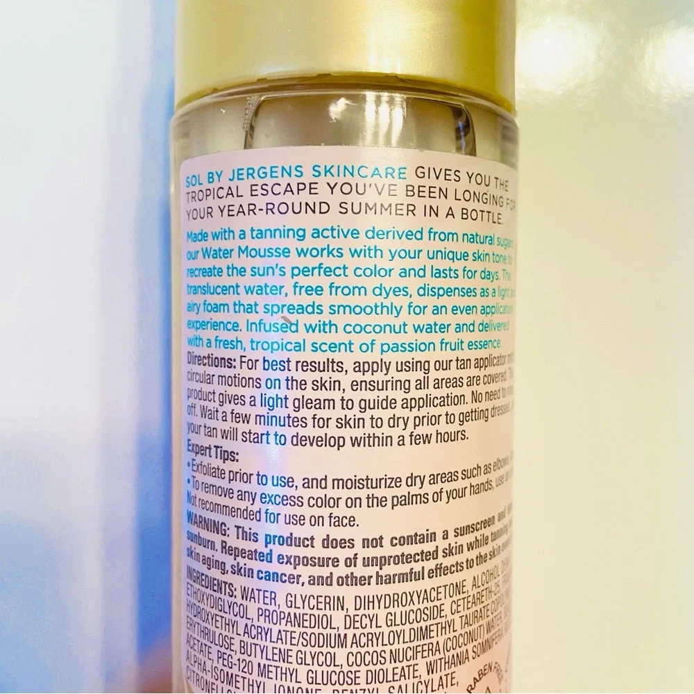SOL by Jergens Sunless Tanning Water Mousse Medium